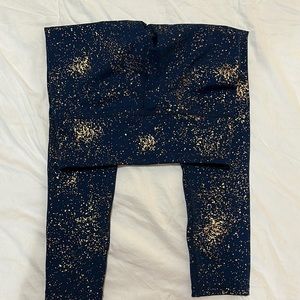 Zyia active navy 7/8 leggings with gold flecks. Size 6/8 great condition.